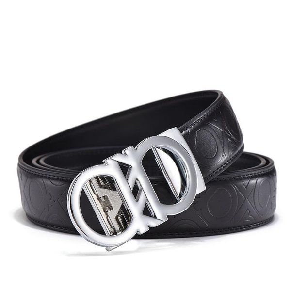 

belts men business casual belt for black metal automatic buckle leather male, Black;brown