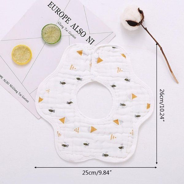 

born bibs 360 degree rotation infant saliva towel kids bandana burp cloth 40jc & cloths