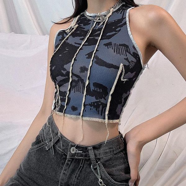 

women's t-shirt t-shirt, round neck sleeveless stitching slim for vacation dating party pography, White