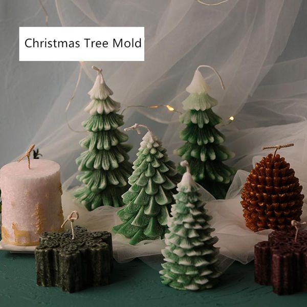 

craft tools christmas candle mold tree pine cone snow snowflake soap silicone