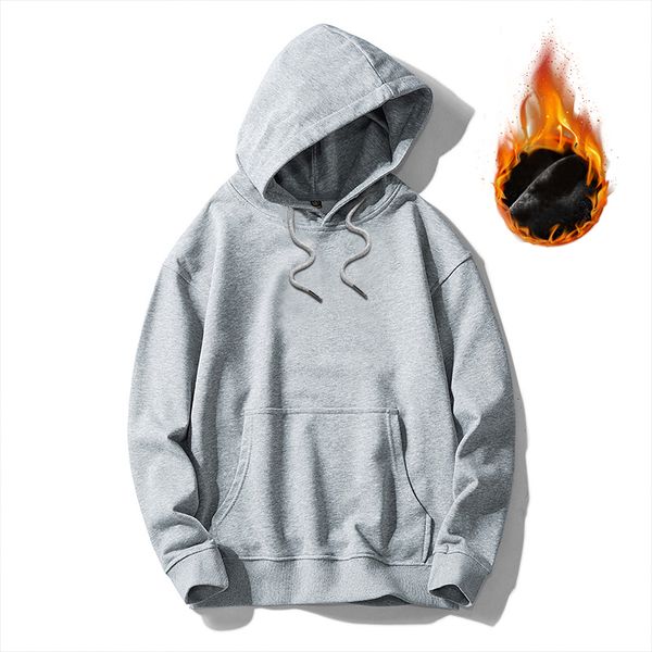 

8xl plus size men solid color hoodie sweatshirts colorful colors optional casual style 4 colors fleece hoodie sweatshirts men, Black