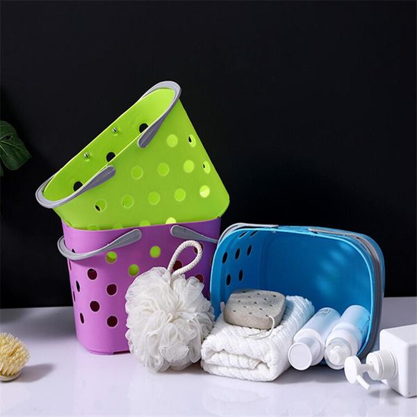 

bathroom storage & organization household basket creative hollow waterproof multi-functional plastic portable box organizer