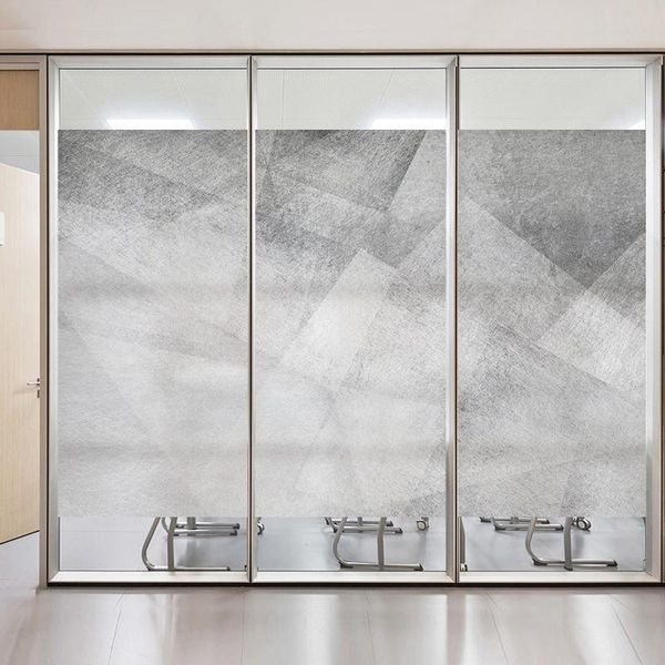 

frosted glass sticker transparent opaque bathroom toilet film office door window shading creative geometry stickers