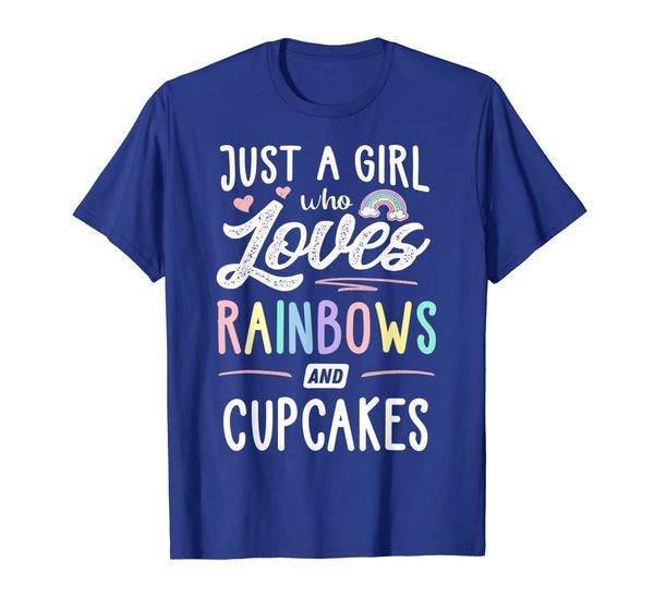 

just a girl who loves rainbows and cupcakes rainbow gift t-shirt, White;black