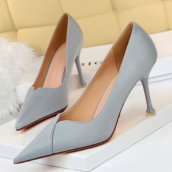 

dress shoes 2021 elegant women 9cm thin high heels nightclub pumps female wedding bridal scarpins fetish blue nude designer, Black