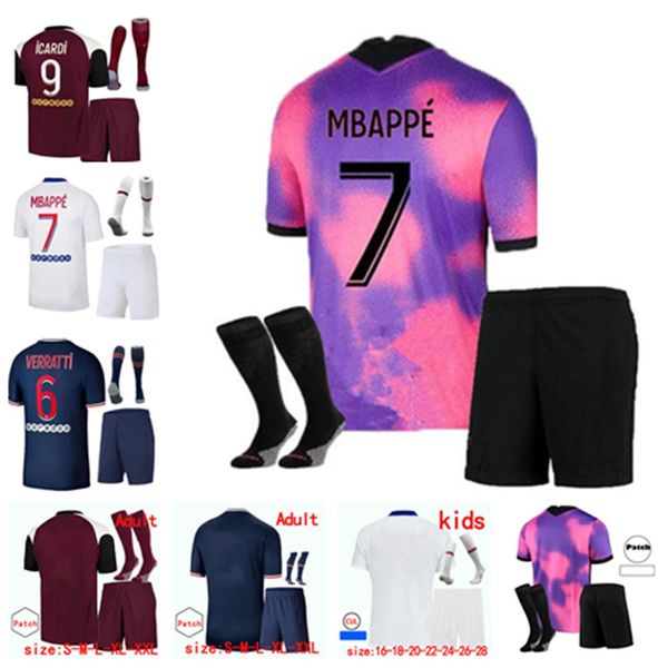 

ysoccer jersey2021mbappe neymarjr icardi di maria ander herrera 2021 football sportswearhome dult + children's suit, Black;yellow