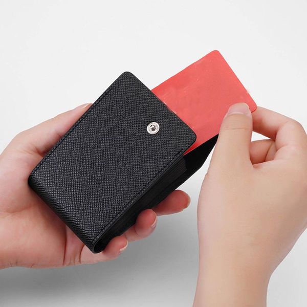 

storage bags men's slim wallet id card holder leather t coin purse small mini chain