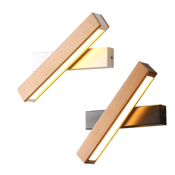 

wall lamp nordic bedroom bedside solid wood hanging modern simple creative revolving indoor led light
