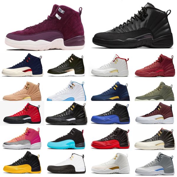 

c jumpman 12 mens basketball shoes white red dark grey game ball bulls cny university blue 12s men trainers sports sneakers 40-47 2848ce