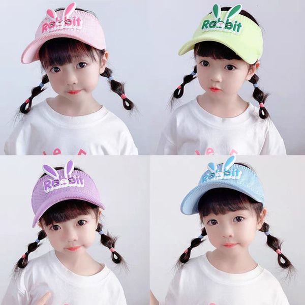 

children's hat summer boys and girls' big eaves sunscreen, Yellow