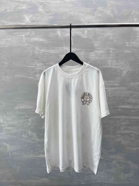 

t shirt 2021 ch sanskrit double print horseshoe short sleeve lovers fashion, White