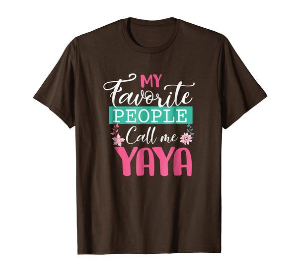 

my favorite people call me yaya grandma mother's day gift, White;black