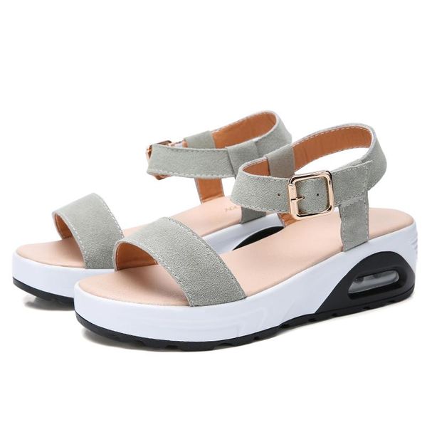 

summer women platform sandals ladies wedge beach flip flops slingback high heel shoes, Black