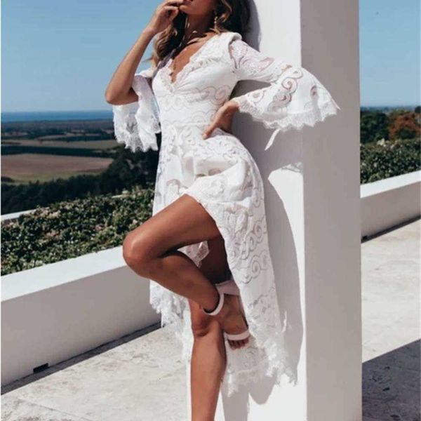 

v casual dresses deep lace irregular fashion drs for women, Black;gray