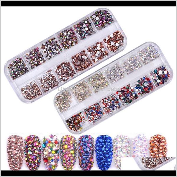 

multi size 1box glass rhinestones mixed colors flatback ab crystal strass 3d charm gems diy manicure 8gzt9 a60kn, Silver;gold