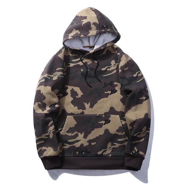 

men's hoodies & sweatshirts casual man men 2021 camouflage fleece pullover oversized hoodie autumn winter military mens clothing, Black