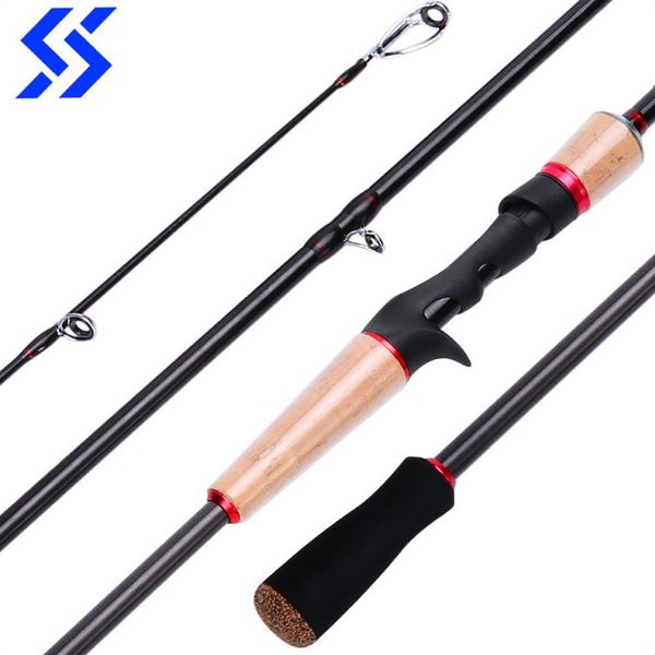 

sougayilang 2.1-2.4m casting spinning fishing rod lure 10-30g carbon fiber ultralight travel portable tackle boat rods