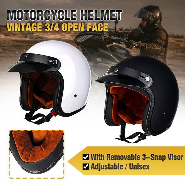 

open face motorcycle helmet vintage half helmets weight dot certified for motorbike cruiser+visor