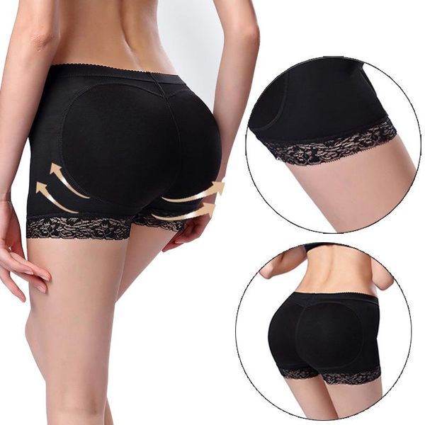 

women's shapers women fake bupanties hip lift enhancer shaper booty padded underwear pants j55, Black;white