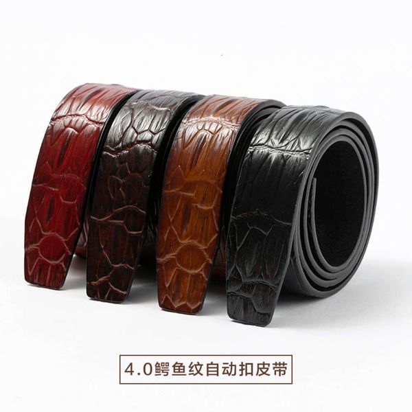 

waistbands versatile men's belt alligator, Black;brown