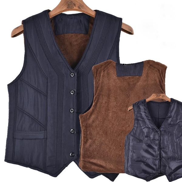 

men's vests wbddt mens fleece vest winter sleeveless outerwear warm liner plus size 3xl jacket waistcoat thick male drops, Black;white
