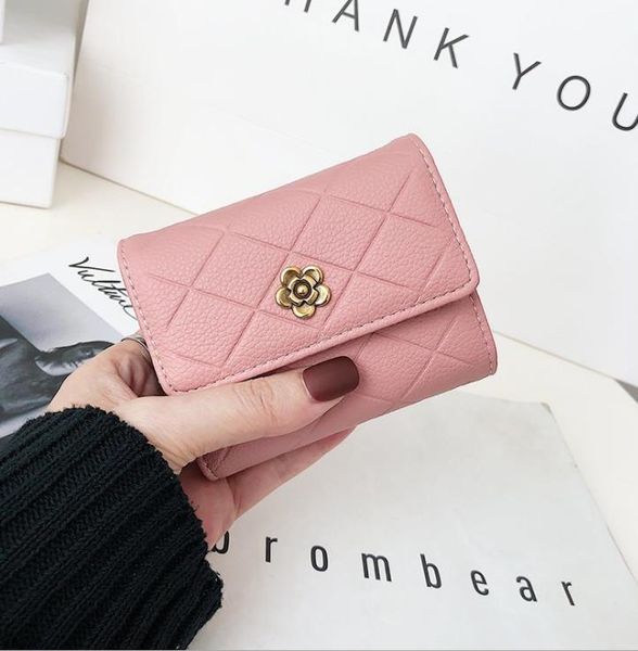 

women's girls short wallet multi card coin bag fashion wholesale, Red;black