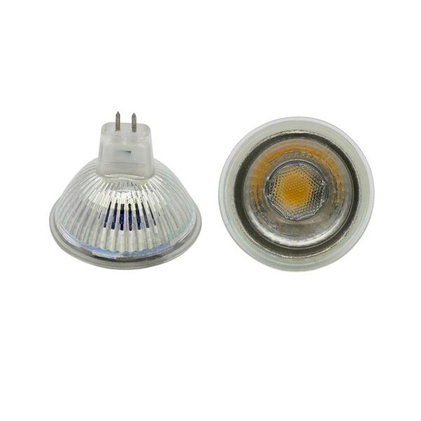 

bulbs led spotlight bulb mr16 12v cob 5w super bright lamp glass cup light ceiling 8pcs