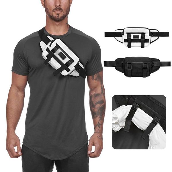 

men tactical belt bag crossbody sports gym bags outdoor multifunctional storage purse phone pouch pocket anti-theft chest