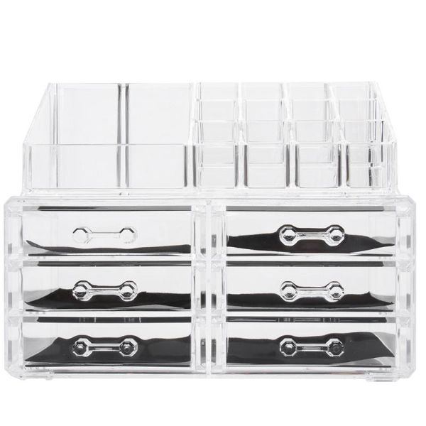 

pc cosmetics storage holder large sundries box deskorganizer (white) boxes & bins