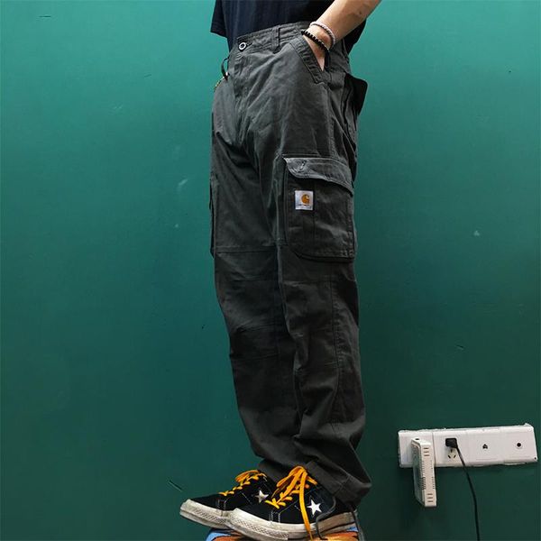 

men's pants 2021 overalls soft trousers retro couple street trend japanese tide brand casual, Black