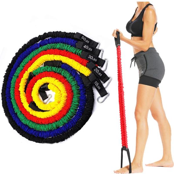 

gym home resistance bands with handles 11pcs set pulling rope elastic fitness 5 levels workout exercise band 100lb 150lb