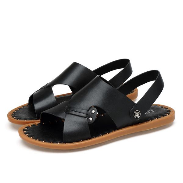 

sandals deportivas mens outdoor hombre men roman de sandals-men rasteira sandles sandalia man heren shoes sandalen rubber wear, Black