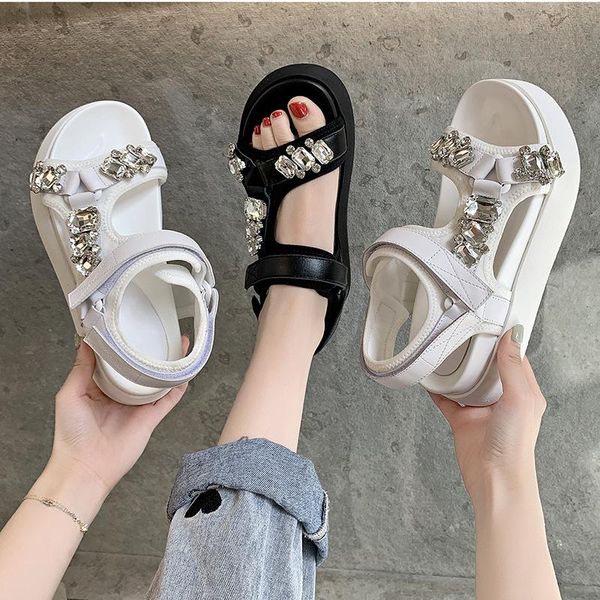 

sandals low woman leather low-heeled hoof heels fabric rubber slides rome pu ru, Black