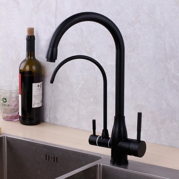 

kitchen faucets black faucet has drinking filter water tap dual handles