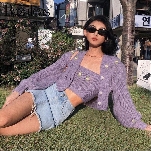 

vintage womens sweaters women pull femme streetwear embroidery crop and cardigan harajuku purple knitted suit sweater, White;black