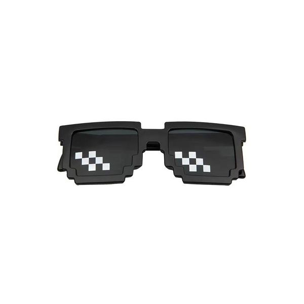 

thug life mosaic glasses, sunglasses, 8 bit coded pixels for men and women, funny style party gifts favor