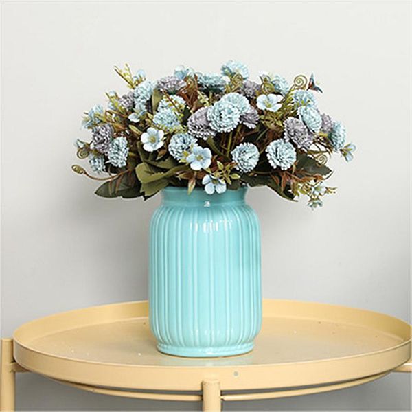 

artificial silk carnation flowers for wedding christams diy home decoration plastic fake garden potted decor decorative & wreaths