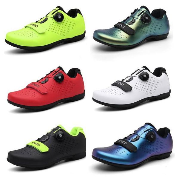 

cycling footwear 1 pair sports shoes men road bike spd with cleat for exercise, Black