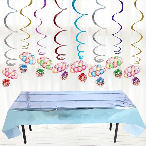 

disposable table covers 1pcs bright surface tablecloth christmas halloween party decoration rose gold aluminum foil waterproof