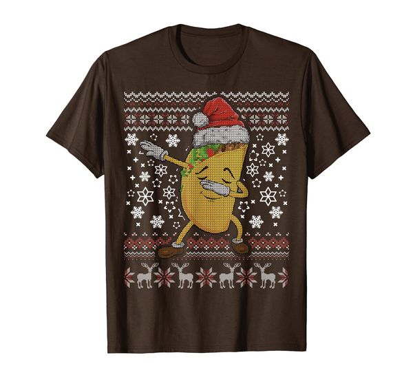

dabbing mexico taco santa cinco de mayo ugly xmas sweater t-shirt, White;black