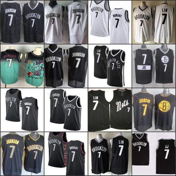

brooklyn nets men #7 joe johnson durant men retro jersey, Black