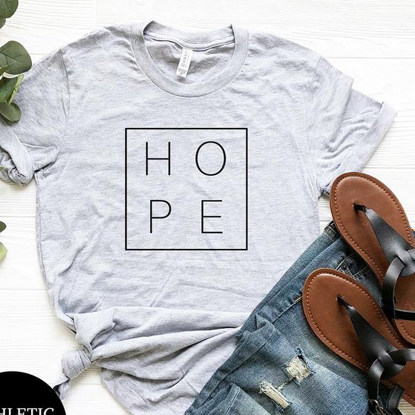

harajuku christian t-shirt jesus faith 90s tshirt hope letter print women shirts summer casual women's, White