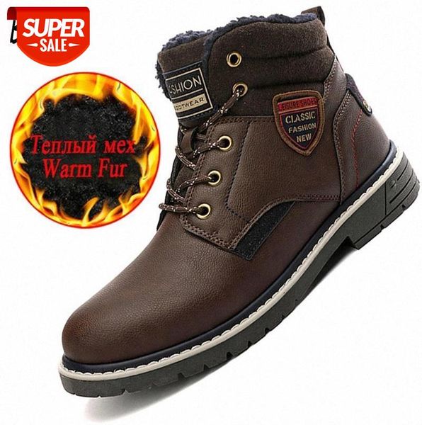 

classic men's boots winter men's shoes plush warm snow boots outdoor non-slip hiking fur warm footwear #oo9v