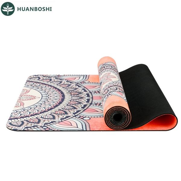 

yoga mat micro blemish suede printed yoga anti slip mat