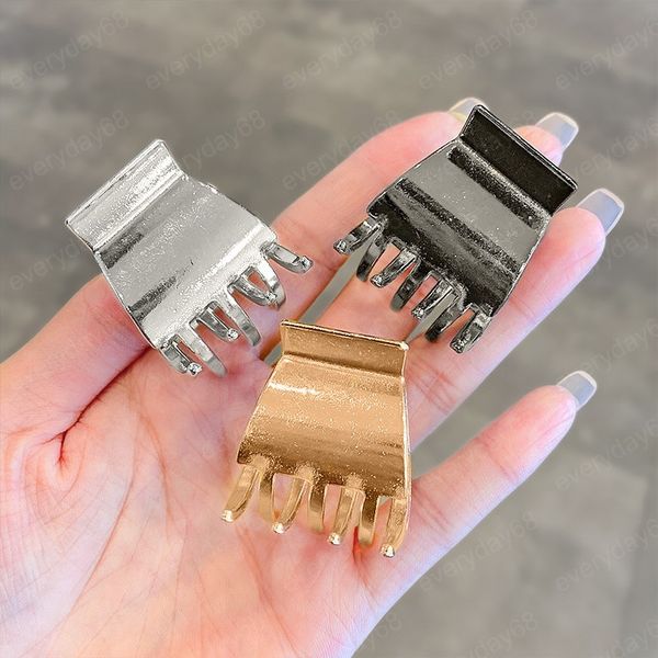 

korean metal hair claws clamps hair accessories hairclips hairpins ladies hairgrip women barrettes headwear girls ornaments, Slivery;golden