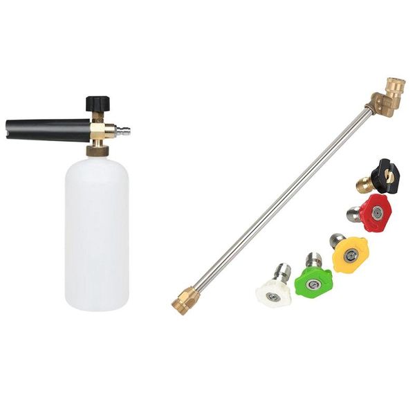 

pressure washer wand with adjustable angle nozzle snow foam lance, soap sprayer water gun & lance