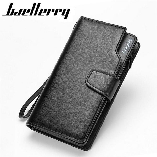 

wallets 2021 men casual wallet purse clutch bag brand leather long design gift for, Red;black