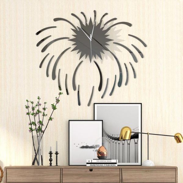 

wall clocks clock, diy home decoration, flame tassel creative self-assembly numbers battery powered sticker