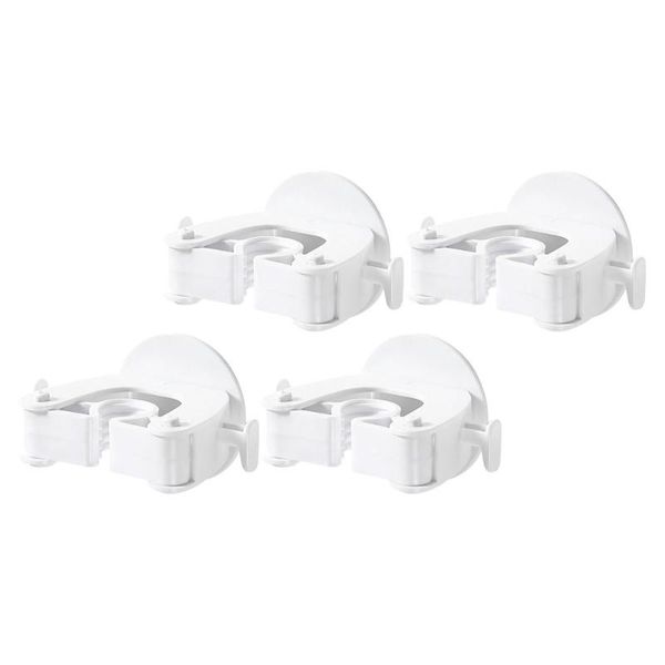 

hooks & rails 4pcs wall-mounted mop racks punch-broom hangers traceless