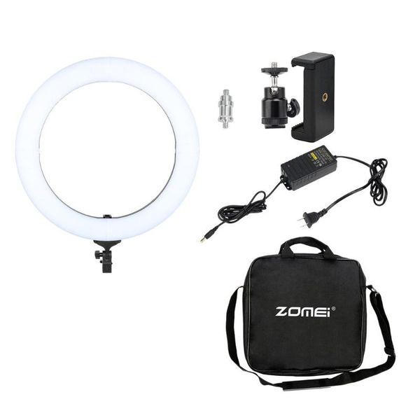 

pography lighting video po studio kit 14inch 18inch led ring light for professional camera 5500k us plug with holder flash heads